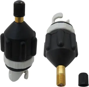 2 Pcs Black Inflatable Boat Pump Adaptor Air Pump Converter Air Valve Adapter Conventional Air Pump Adapter Pumping Head Connector for Inflatable Kayak Stand Up Paddle Board