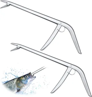 2 Pieces Stainless Steel Fish Hook Remover Fishing Extractor Freshwater and Saltwater Hooker Tool 11-1/2 inch