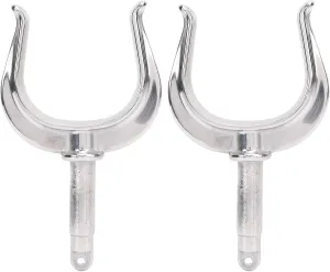 2PCS Stainless Steel Heavy Duty 1/2 Inches Shaft Rowlock Oarlock Side Mount Fine Finish for Marine Row Boat Water Raft Kayak, 316 Stainless Steel Oarlock for Water Raft Kayak