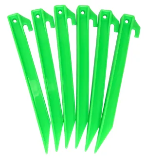 9 Inch Glow In The Dark Tent Pegs (Pack of 6)