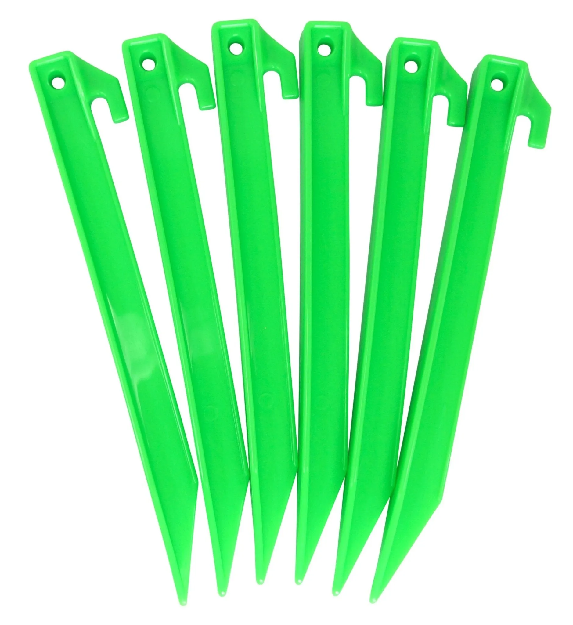 9 Inch Glow In The Dark Tent Pegs (Pack of 6)