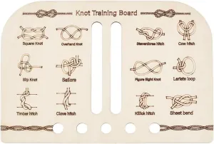 BENECREAT Knot Trainner Instrument Tool, 5.5x7.8inch Knot Tying Practice Board Kit for Learning and Practicing Knots Anytime, 2.5mm Thick