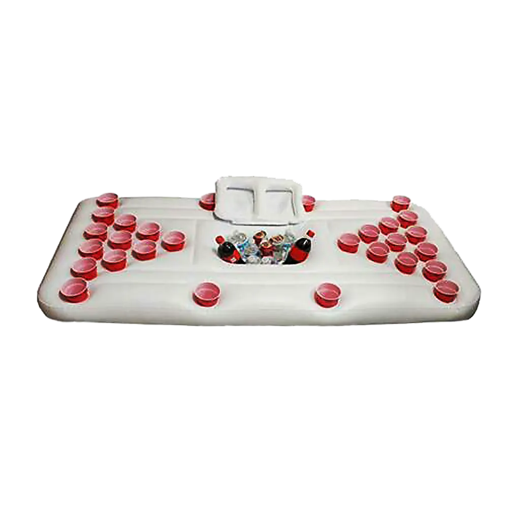 Big PVC Inflatable Beer Pong Raft Floating Pool Party Pong Game Table Lounge Toy