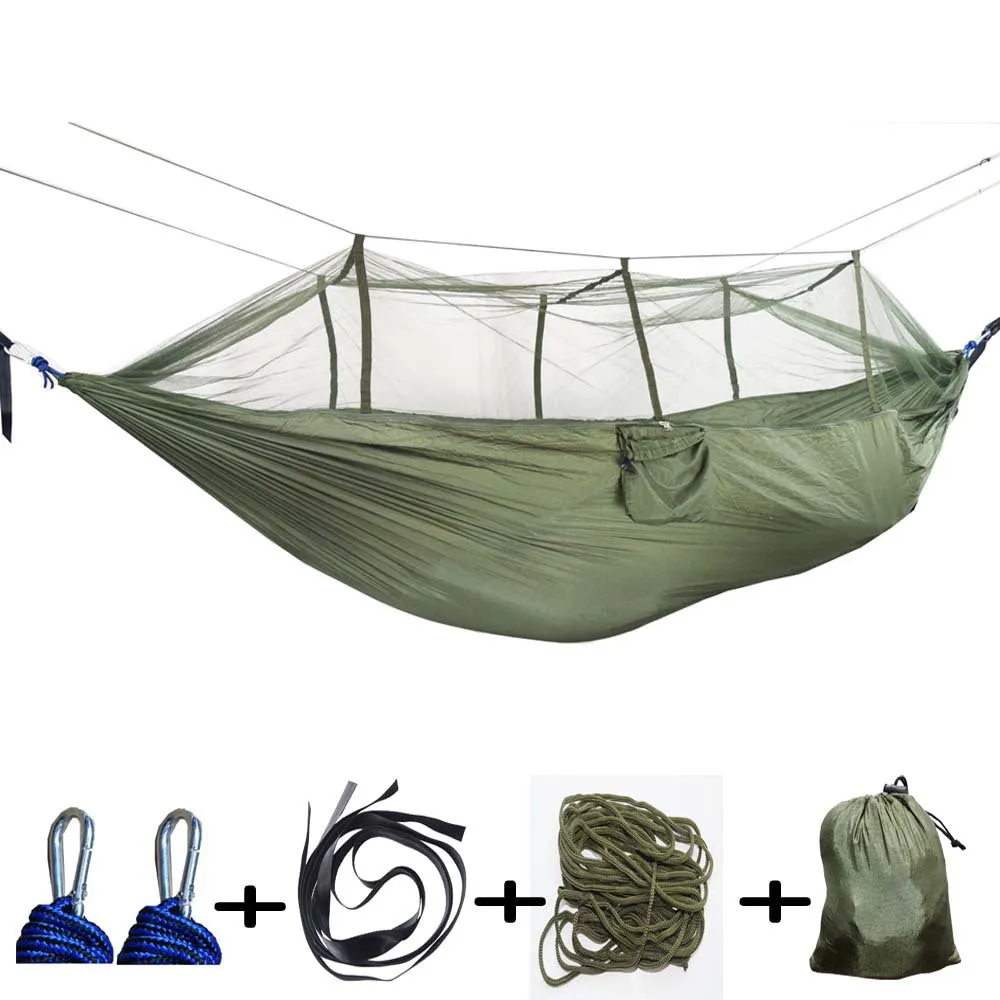 Camping Hammock Mosquito Net Parachute Cloth Lightweight Single Double Outdoor Anti-Mosquito