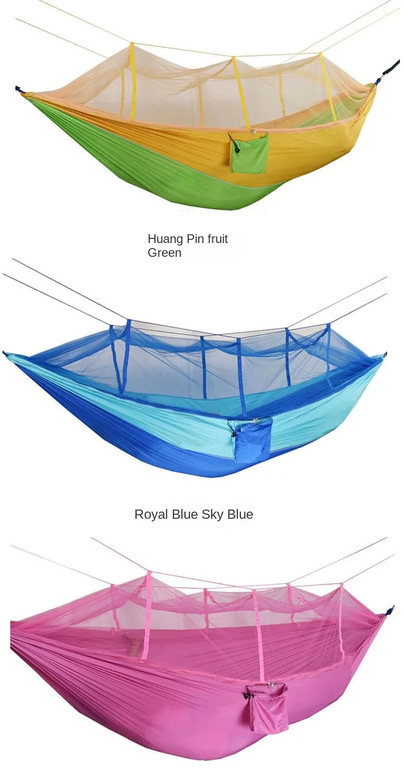 Camping Hammock Mosquito Net Parachute Cloth Lightweight Single Double Outdoor Anti-Mosquito