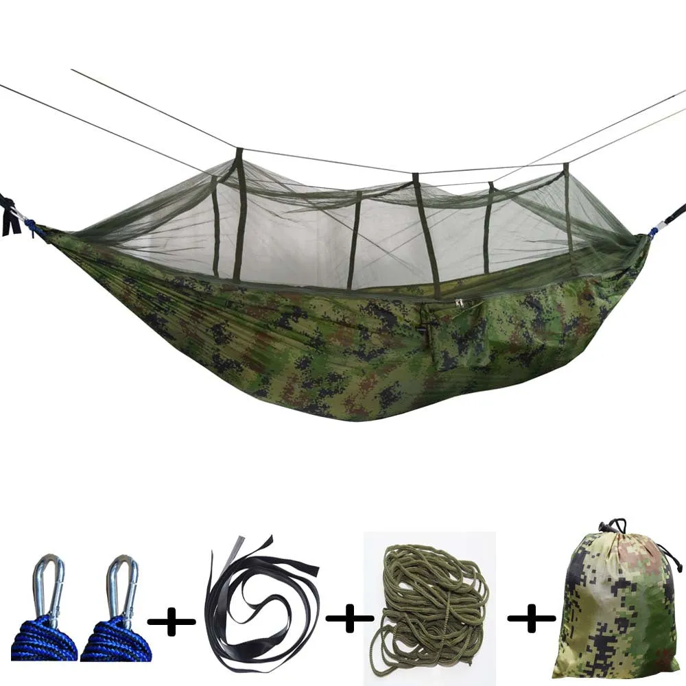 Camping Hammock Mosquito Net Parachute Cloth Lightweight Single Double Outdoor Anti-Mosquito