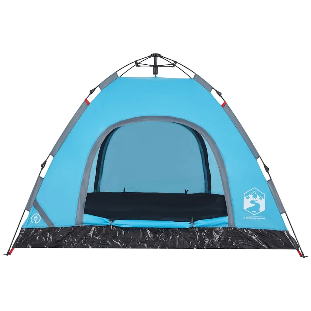 Camping Tent 3-Person Blue Quick Release