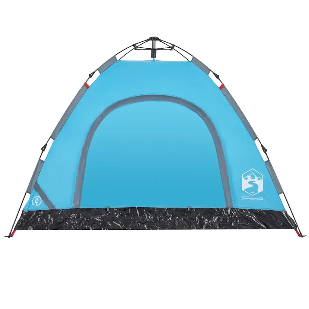 Camping Tent 3-Person Blue Quick Release