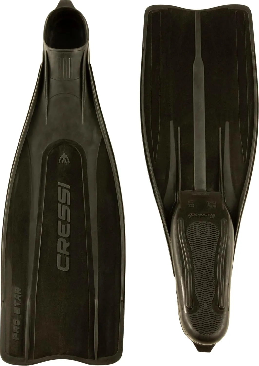 Cressi Adult Reactive Full Foot Pocket Scuba Diving Fins - Pro Star: Made in Italy