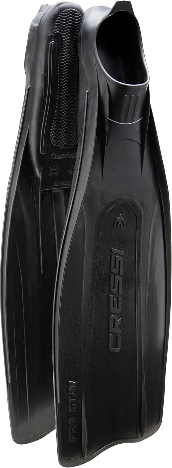 Cressi Adult Reactive Full Foot Pocket Scuba Diving Fins - Pro Star: Made in Italy