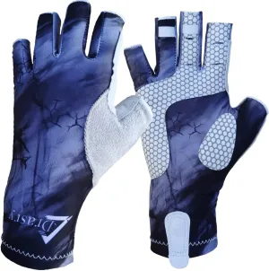 Drasry UV Protection Fishing Fingerless Gloves - Men & Women UPF 50  SPF Gloves for Fishing, Kayak, Paddling, Hiking, Sailing, Rowing