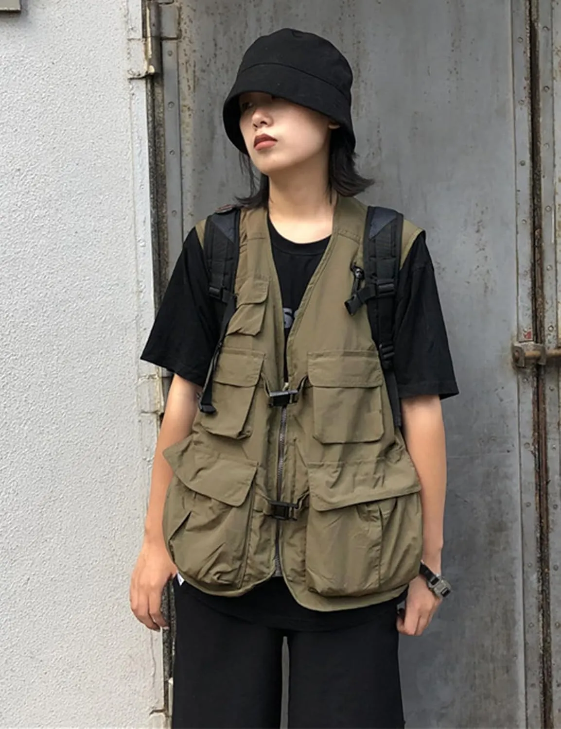 Gihuo Womens Travel Vest Fashion Outdoor Fishing Vest Summer Hiking Safari Photo Vests with Multi Pockets