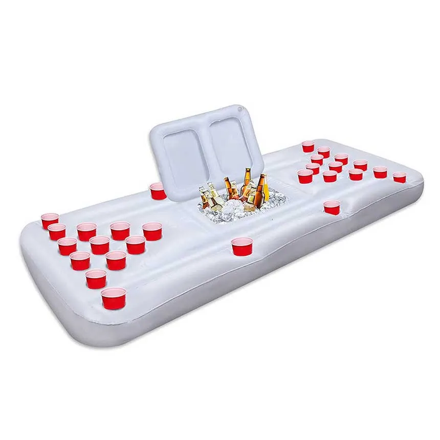 HARDLAND Inflatable Pool Party Floating Beer Pong Table