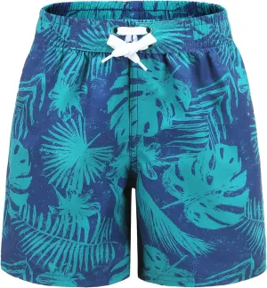 HowJoJo Kids Dinosaur Swim Trunks Boys Quick Dry Swim Shorts 3D Print Beach Shorts UPF 50 