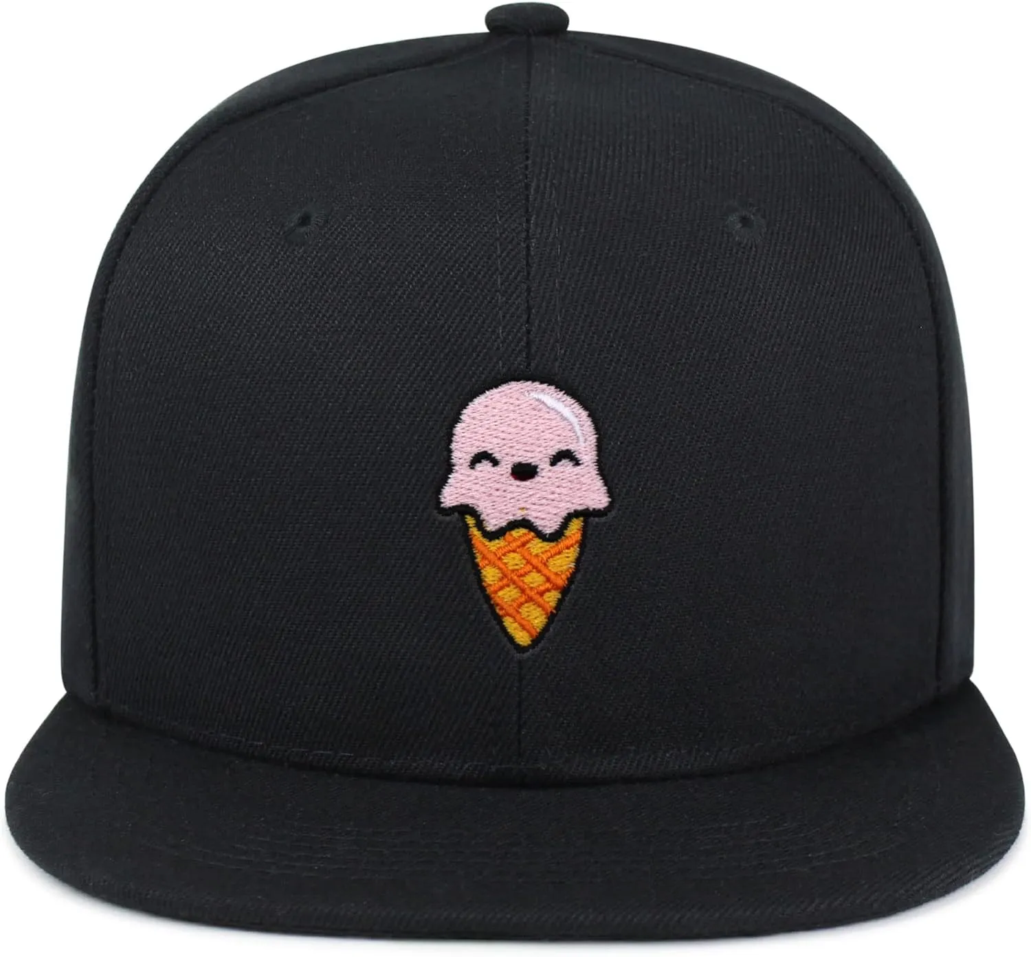 Ice Cream Hip-Hop Snapback Hat Embroidered Baseball Cap Summer