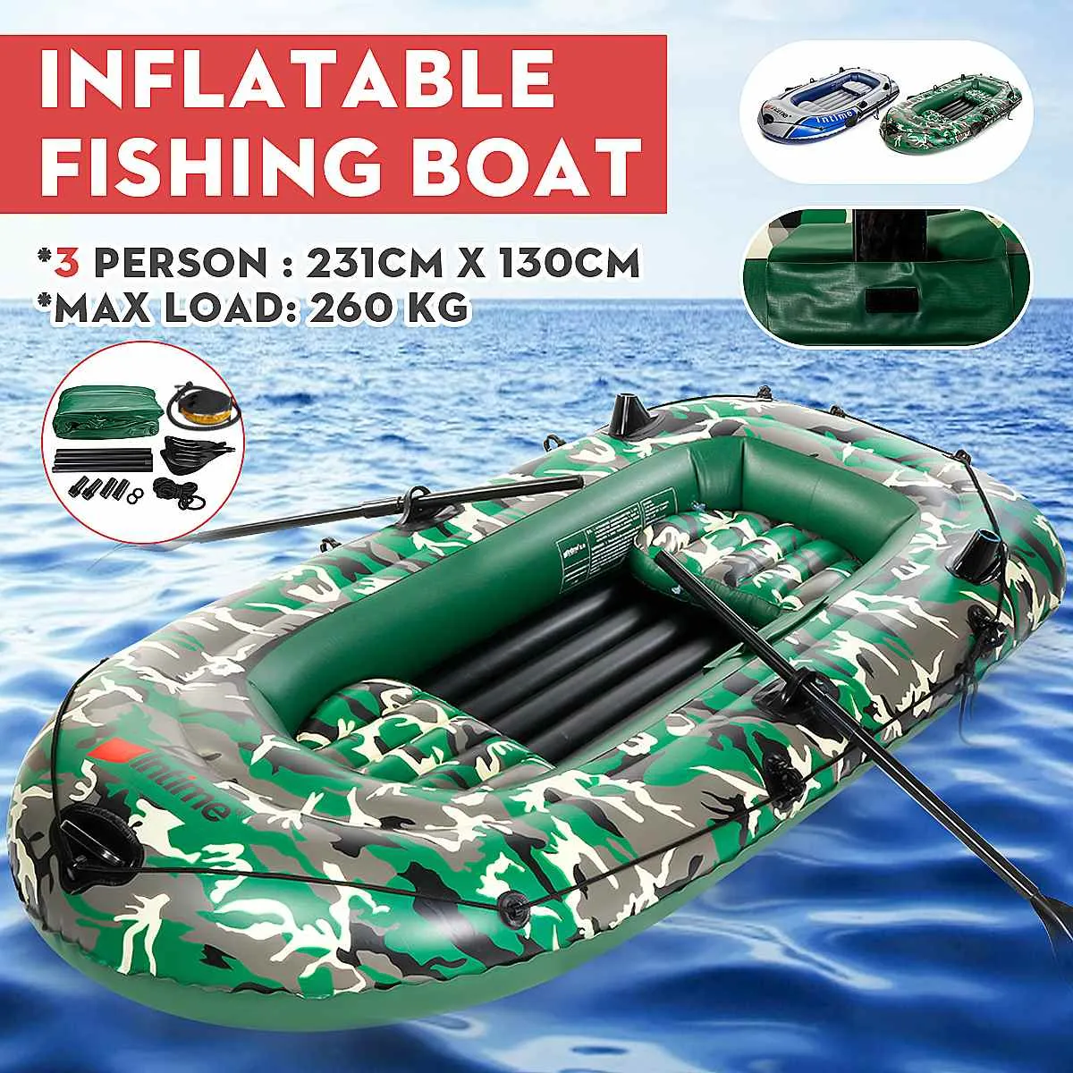 INTIME Inflatable Raft For Fishing