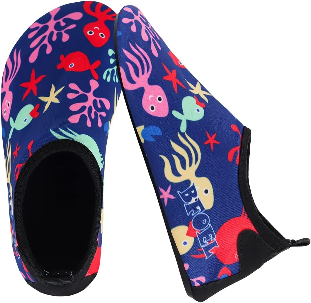 Kids Water Shoes for Toddler Boys Girls Big Kids Water Shoes Swim Socks Quick Dry Non-Slip Water Beach Aqua Sports Shoes