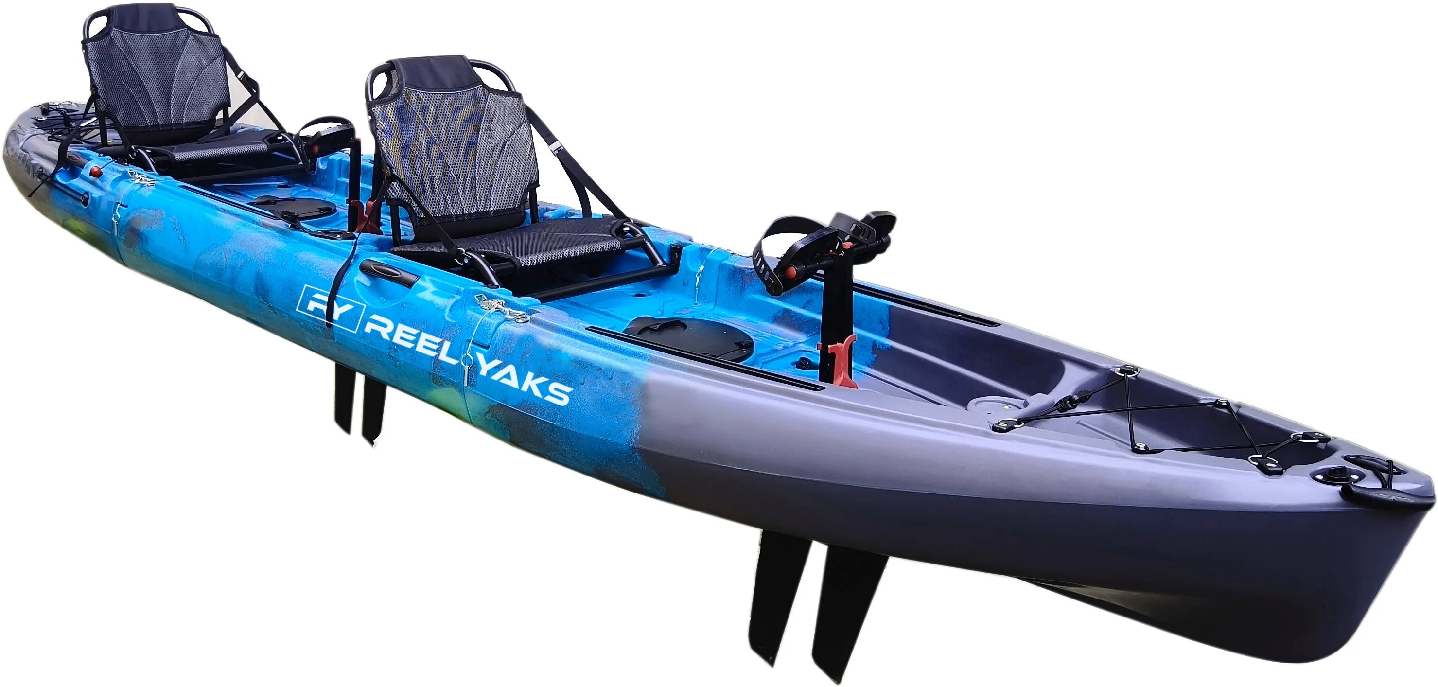 ReelYaks Raptor 14ft Tandem Modular Pedal Fishing Kayak