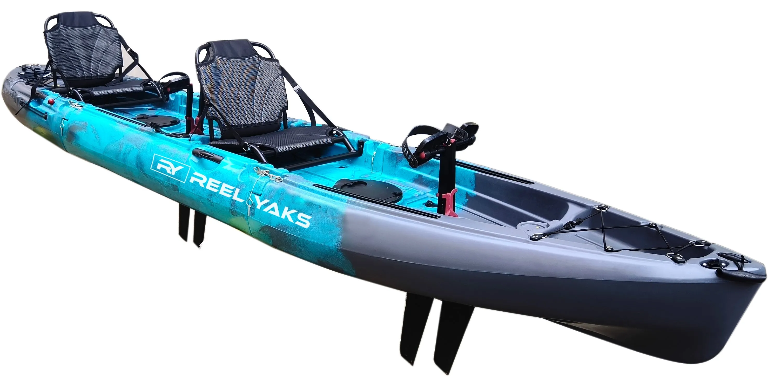 ReelYaks Raptor 14ft Tandem Modular Pedal Fishing Kayak