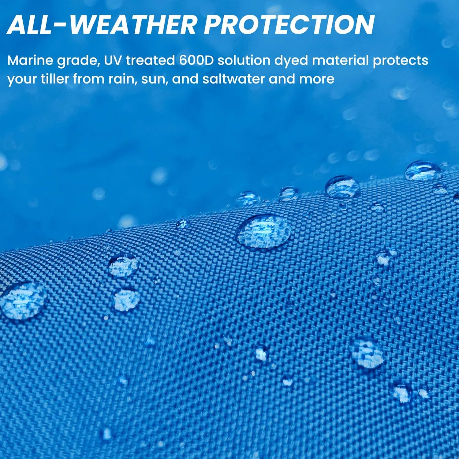 SavvyCraft Waterproof Tiller Cover, 36" Heavy Duty Solution-Dyed 600D Fade-Resistant Sailboat Tiller Cover, UV Protection Weather-Resistant Slip-On Blue Color