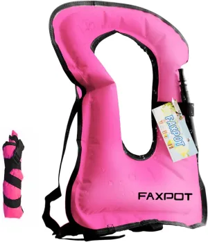 Snorkel Vest, Adults Portable Kayaking Buoyancy Inflatable Swim Vest Jackets, Diving Surfing Adjustable Snorkeling Vest Swimming Jacket for Outdoor Water Sports Fun Safety