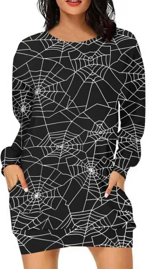 Womens Halloween Crewneck Sweatshirts Pumpkin Long Sleeve Pullover Tops Vintage Oversized Shirt Blouse Clothes