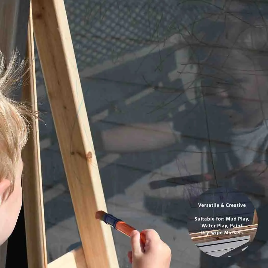 Wooden Messy Play Easel For Indoor & Outdoor Play