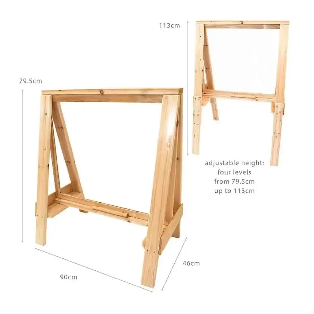 Wooden Messy Play Easel For Indoor & Outdoor Play